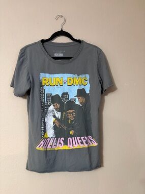 Run-D.M.C. "Hollis Queens" Vintage-Style Distressed Tee by Recycled Karma